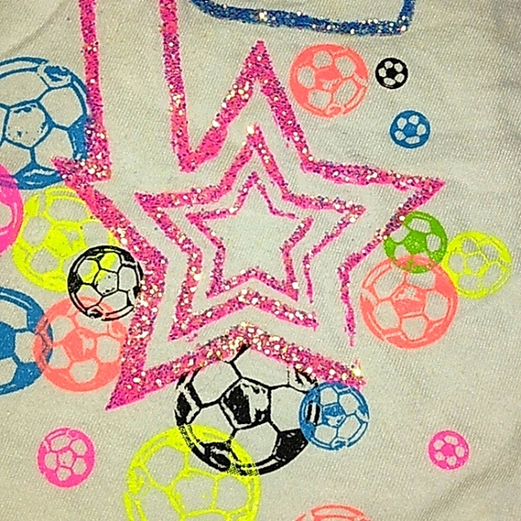NWT Tween Girls 'So' Criss Cross Keyhole ⚽ Soccor Theme Graphic Tank Top - Picture 5 of 12